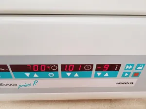Kendro Heraeus Biofuge Primo R Refrigerated Benchtop Centrifuge with 7591 Rotor, 4000 RPM, 9 of 10