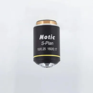 MOTIC S-Plan Semi-Plan Achromatic Microscope Objective 10X/0.25 NA, WD 5.3mm