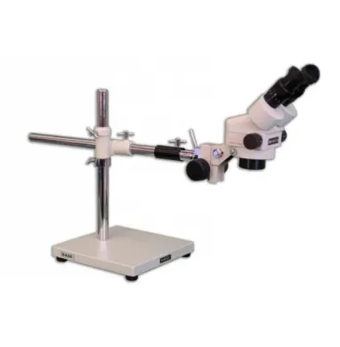 Meiji EMZ-5 Stereo Microscope Head with MA502 Eyepieces on S-4400 Boom Stand and FS Focus Holder