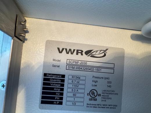 VWR Laboratory Refrigerator-cover