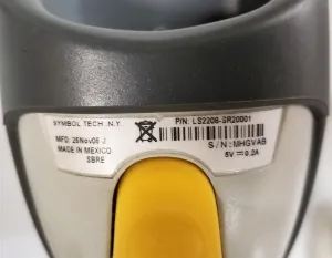 Symbol LS2208-SR20001 Handheld Barcode Scanner with PS/2 Interface, 6 of 6