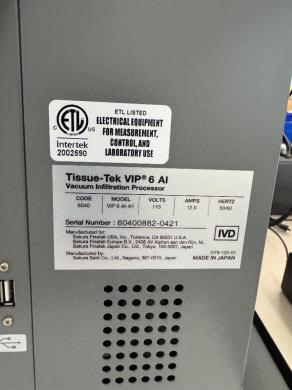 Sakura Tissue-Tek VIP 6 AI-A1 Vacuum Infiltration Tissue Processor-cover