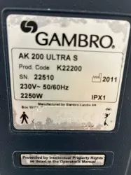 Gambro AK-200 Ultra S Hemodialysis Machine for Renal Replacement Therapy, 3 of 3