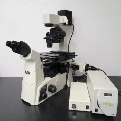 Nikon Eclipse Ti-S Inverted Microscope with X-Cite Fluorescence and Phase Contrast