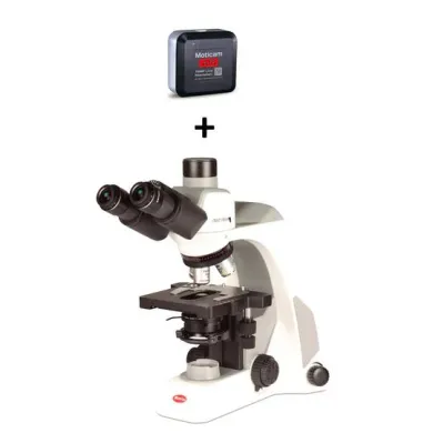 Motic Panthera E2 Trinocular Microscope with Moticam A16 Digital Camera Bundle