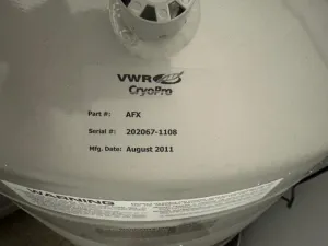 VWR CryoPro AFX Cryogenic Storage Dewar with Digital Control Panel, 3 of 3