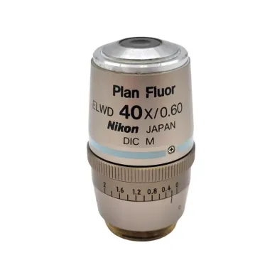 Nikon Plan Fluor ELWD 40x Microscope Objective with Correction Collar