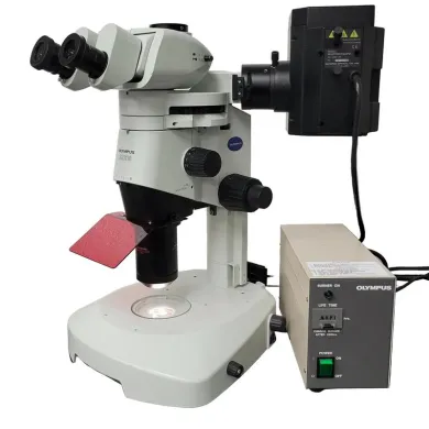 Olympus SZX16 Stereo Microscope with Fluorescence and Transmitted Light Stand