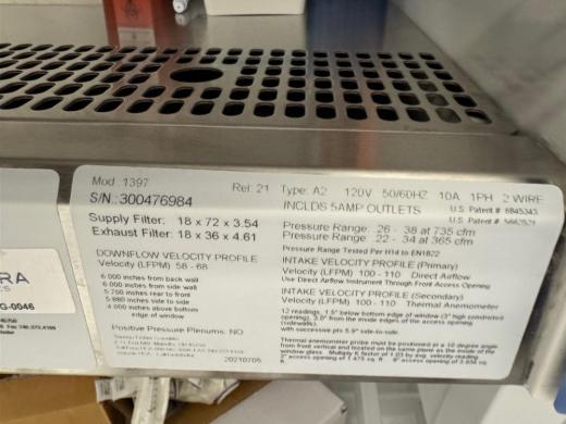 Thermo 1300 Series A2 6' Biosafety Cabinet Model 300476984 with HEPA Filtration-cover