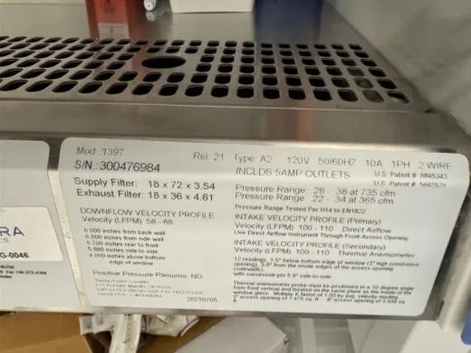 Thermo 1300 Series A2 6' Biosafety Cabinet Model 300476984 with HEPA Filtration