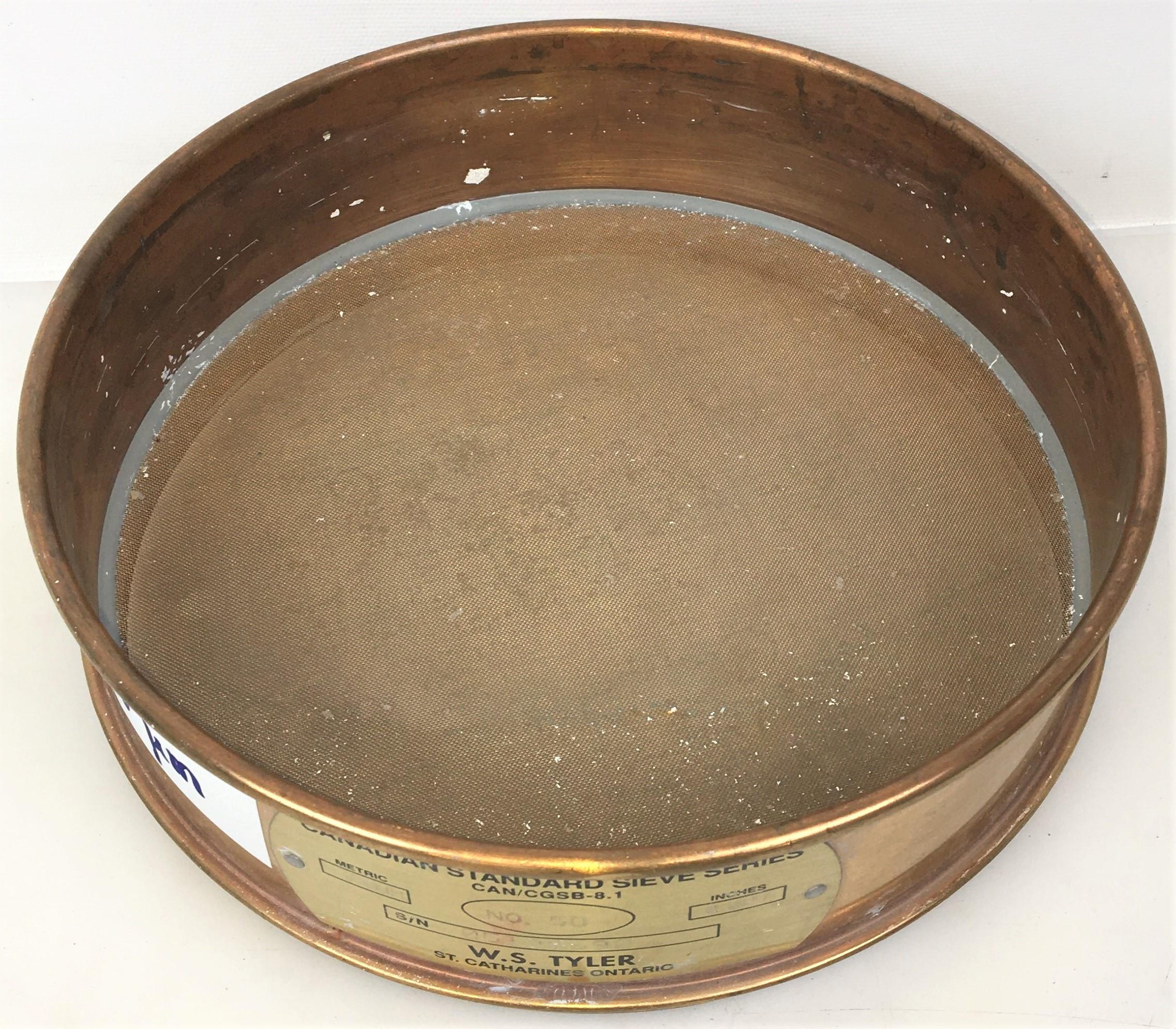 Tyler #50 Brass 8-Inch Test Sieve with 300μm Aperture, ASTM E-11 Compliant