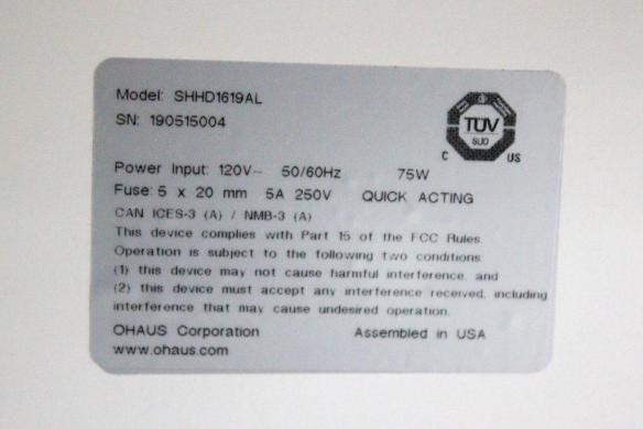 Ohaus Benchtop Orbital Shaker SHHD1619AL with 19 mm Orbit for Laboratory Mixing-cover