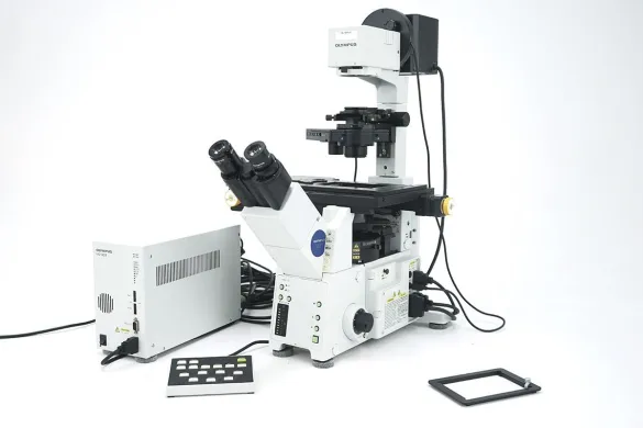 Olympus IX81 Inverted Fluorescence Microscope with Motorized Stage and 10x–60x Objectives