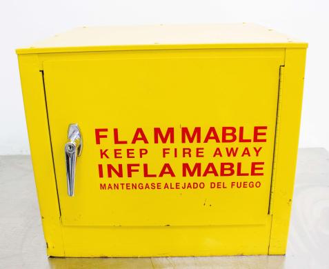 Flammable Storage Cabinet, 18-Gauge Steel, 69 lb, Used-cover