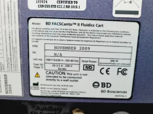 BD FACSCanto II Flow Cytometer with Fluidics Cart and Software, 30 of 50