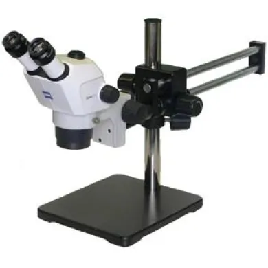 Zeiss Stemi 305 Trinocular Stereo Microscope with Dual Arm Boom Stand