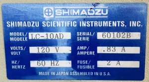 Shimadzu LC-10AD Dual-Reciprocating Plunger Solvent Delivery Pump for HPLC, 38 of 38