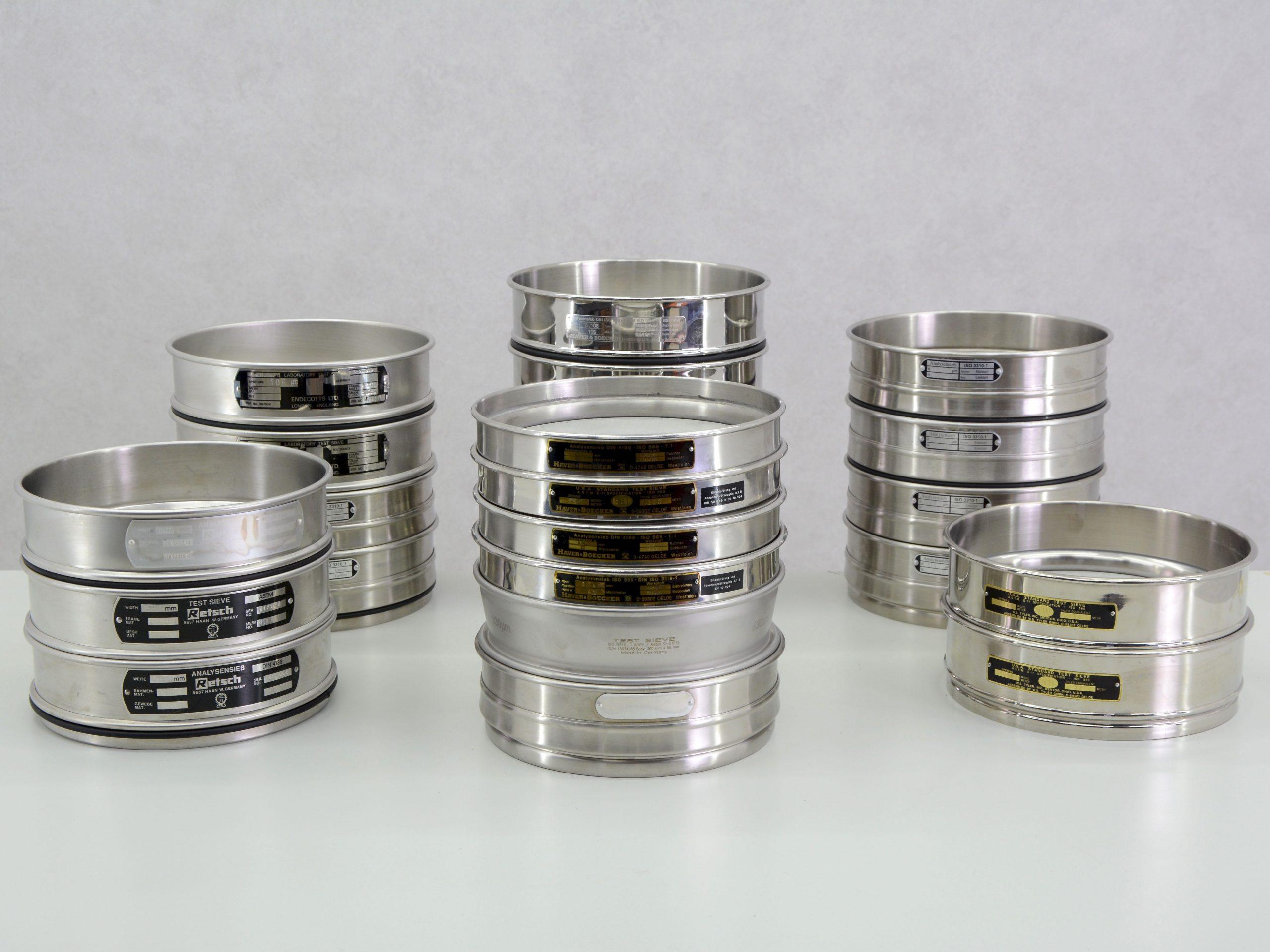 Various Analysis Sieves for Particle Size Distribution