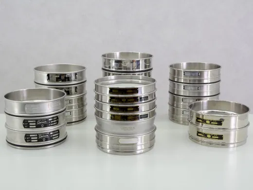 Various Analysis Sieves for Particle Size Distribution