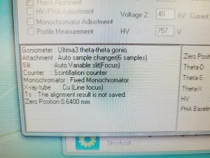 Rigaku Ultima III X-ray Diffractometer with SA-HEM3 Station, 180 of 184