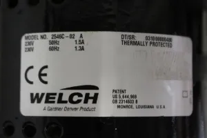 Welch WOB-L 2546 Dry Piston Vacuum Pump with Integrated Vacuum and Pressure Control, 4 of 4