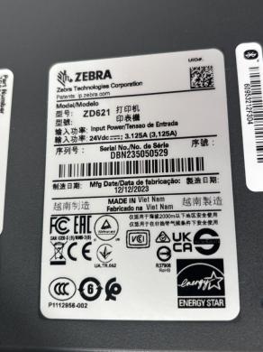 Zebra ZD621 Printer Quantity of 3-cover