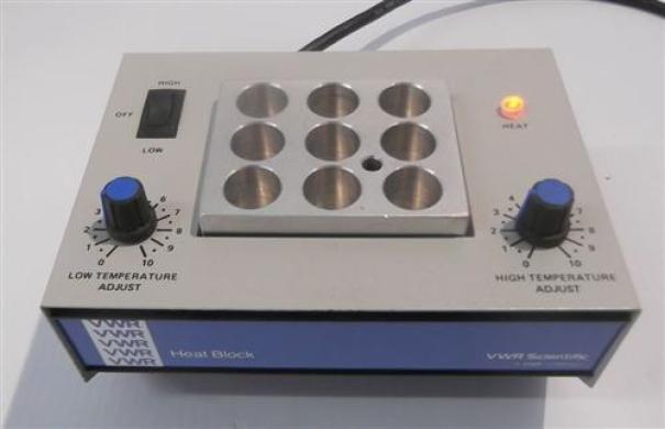 VWR Analog Heat Block, Model 13259-005, 100W, Adjustable Dual Thermostats-cover