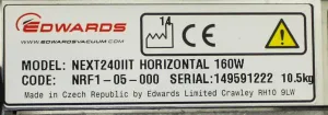 Edwards Next240 IIT Horizontal Turbomolecular Vacuum Pump 1439.99 L/min, 4 of 11