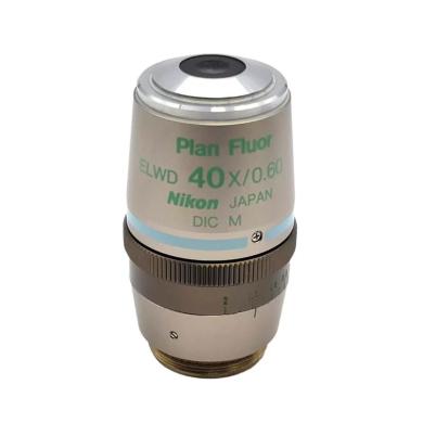 Nikon Plan Fluor ELWD 40x Phase Contrast Microscope Objective with Correction Collar-cover