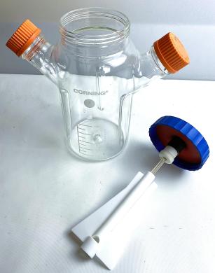 Corning ProCulture 4500-1L Borosilicate Glass Double Sidearm Spinner Flask, 1000mL-cover