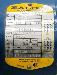 Baldor CJM3155 56J Frame Industrial AC Motor 3450 RPM, 7 of 8