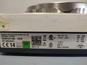 Sartorius Quintix 1102 1CFR Precision Balance, 5 of 11