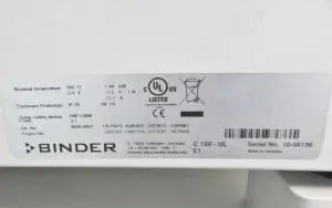 Binder CO2 Incubator C150 Double-Stack Cell Culture Incubator with Infrared CO2 Sensor, 15 of 15