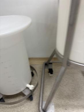 Set of Two 200L Plastic Laboratory Storage Tanks with Drain Valves and Mobile Frames-cover