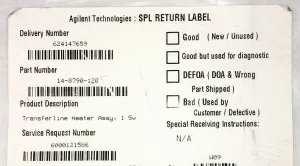 Agilent 14-8790-120 Transferline Heater Assembly, 4 of 4