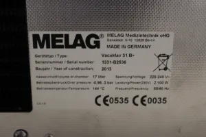 Melag Vacuklav 31-B Autoclave for Demanding Sterilization, 3 of 5