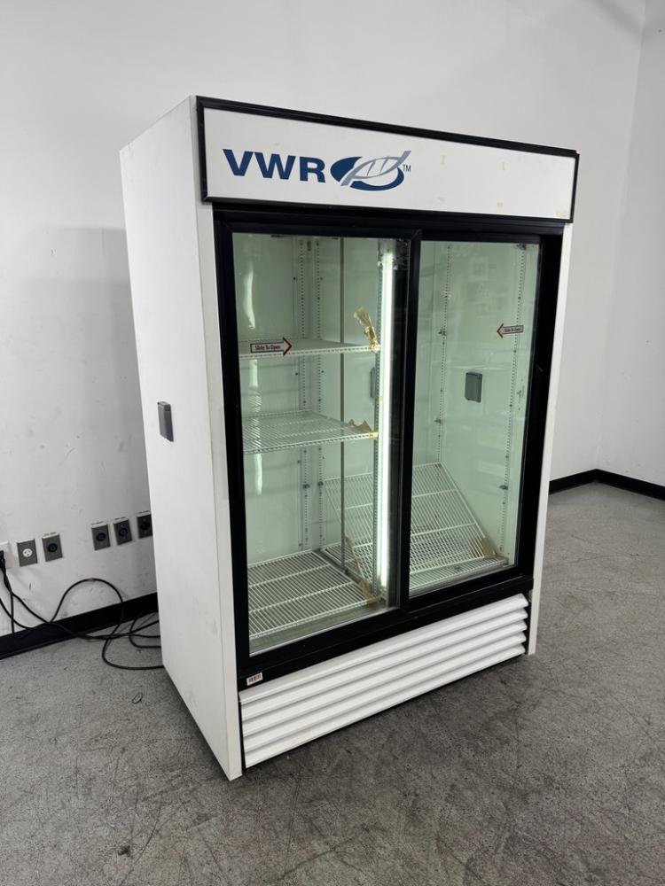 VWR GDM-47 Laboratory Double Door Glass Refrigerator for Scientific Storage