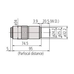 Mitutoyo 10x M Plan APO NIR Infinity Corrected Brightfield Objective, 2 of 2