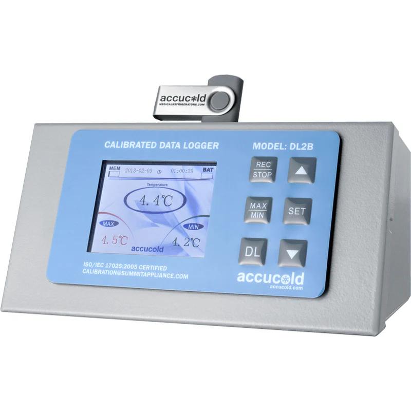 Accucold DL2BKIT USB Digital Data Logger with Large Backlit LCD Temperature Display