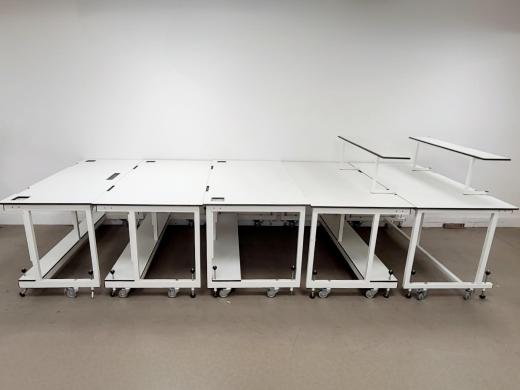 Marson Laboratory Benches with Trespa Work Surface and Upper Shelf, 180x90x90cm-cover