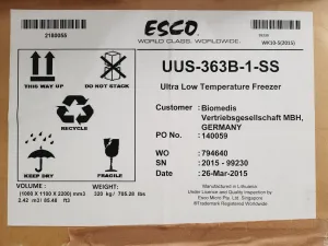 Esco Lexicon II ULT Lab Freezer, 15 of 17