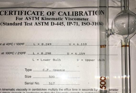 Cannon-Fenske CFOC-500 Certified Opaque Viscometer Tube - Size 500-cover