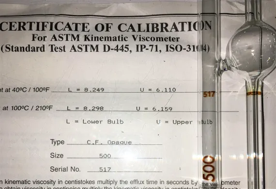 Cannon-Fenske CFOC-500 Certified Opaque Viscometer Tube - Size 500