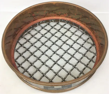 Endecotts 8" Brass Frame Stainless Steel Cloth Sieve Kit (4-piece set)