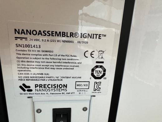 Precision Nanosystems Nanoassemblr Ignite Nanoparticle Synthesis System-cover