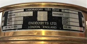 Endecotts 8" Brass Frame Test Sieve Kit, ASTM E-11 Standard, Set of 6, 11 of 13