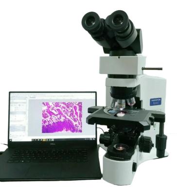 Olympus BX41 Microscope with 2x Objective and 10 MP Digital Camera-cover