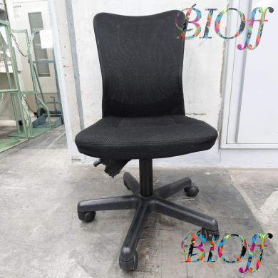 Black Laboratory Chair with Casters and Backrest, 42 × 42 × 80 cm-cover