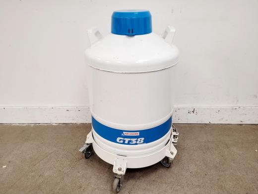 Air Liquide GT38 Liquid Nitrogen Dewar w/ 6 x Storage Cylinder Lab-cover