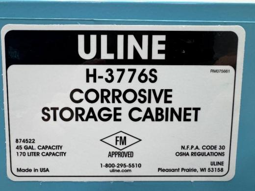 ULINE H-3776S Corrosive Chemical Storage Cabinet with 45-Gallon Capacity-cover